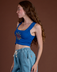 Icon Cropped Tank - Blue Sun