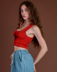 Icon Cropped Tank - Red Star