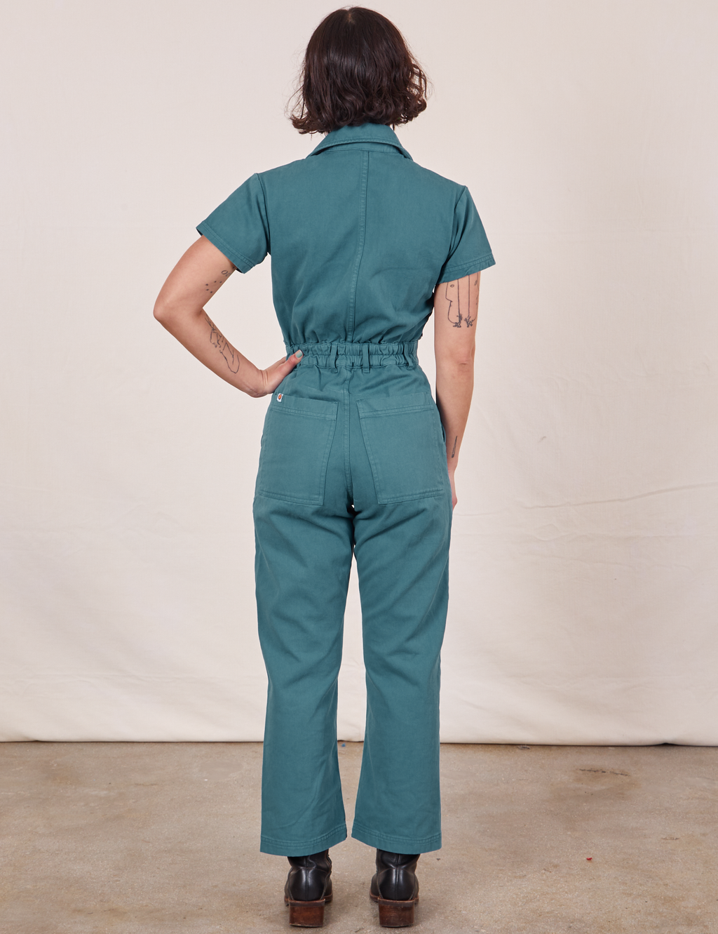 Petite Short Sleeve Jumpsuit - Marine Blue – BIG BUD PRESS