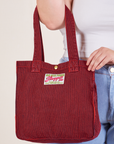 Railroad Shopper Tote in mustang red