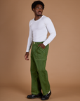 Railroad Denim Work Pants - Gross Green Overdye