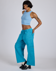 Drop Pocket Cargo Pants - Hawaiian Blue