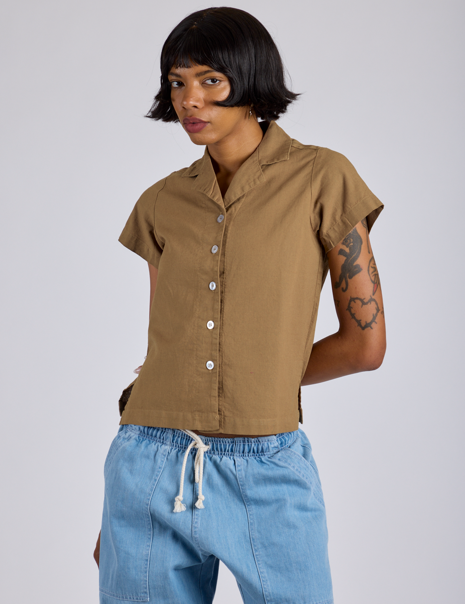 Pantry Button-Up - Desert Brown
