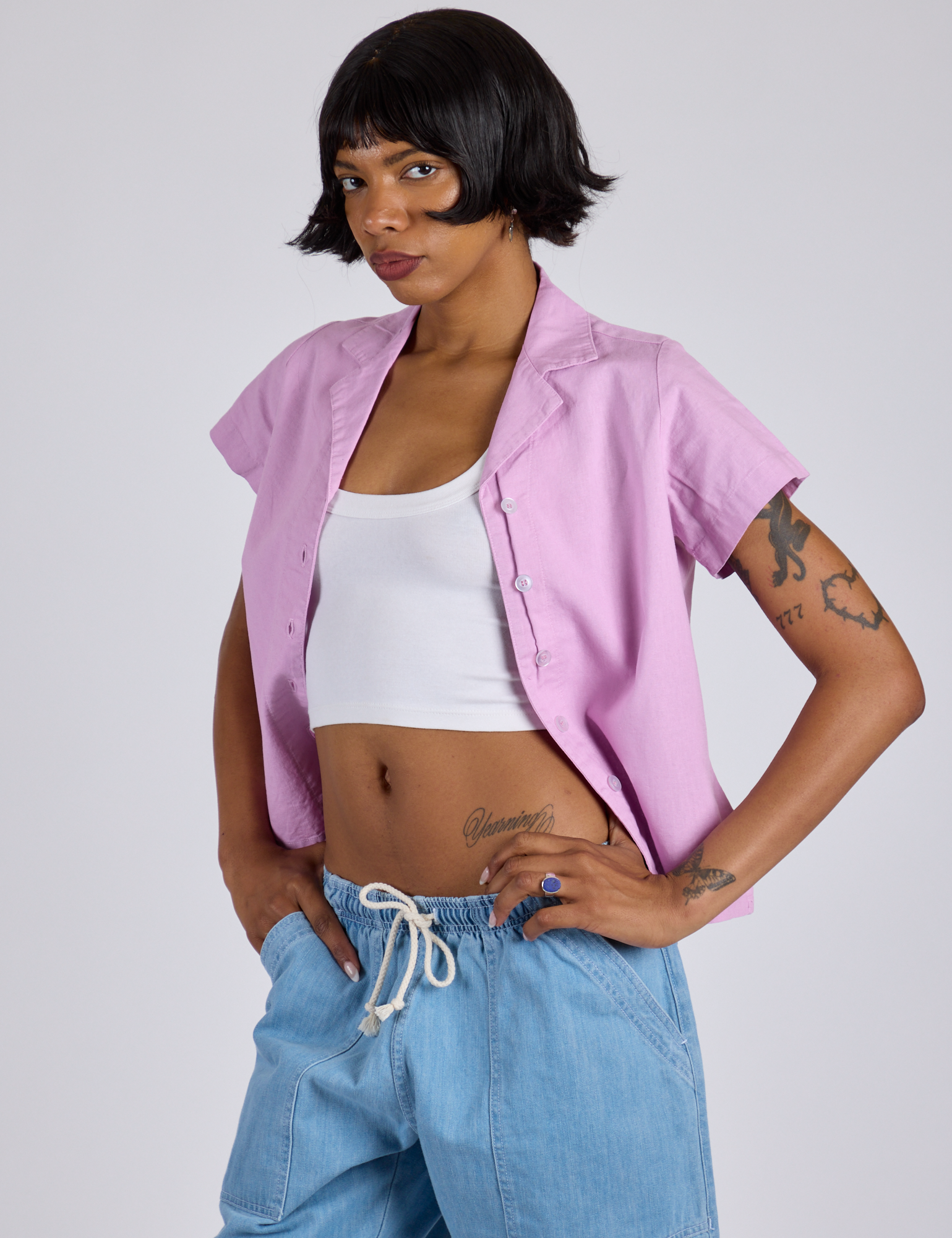 Pantry Button-Up - Lilac Purple