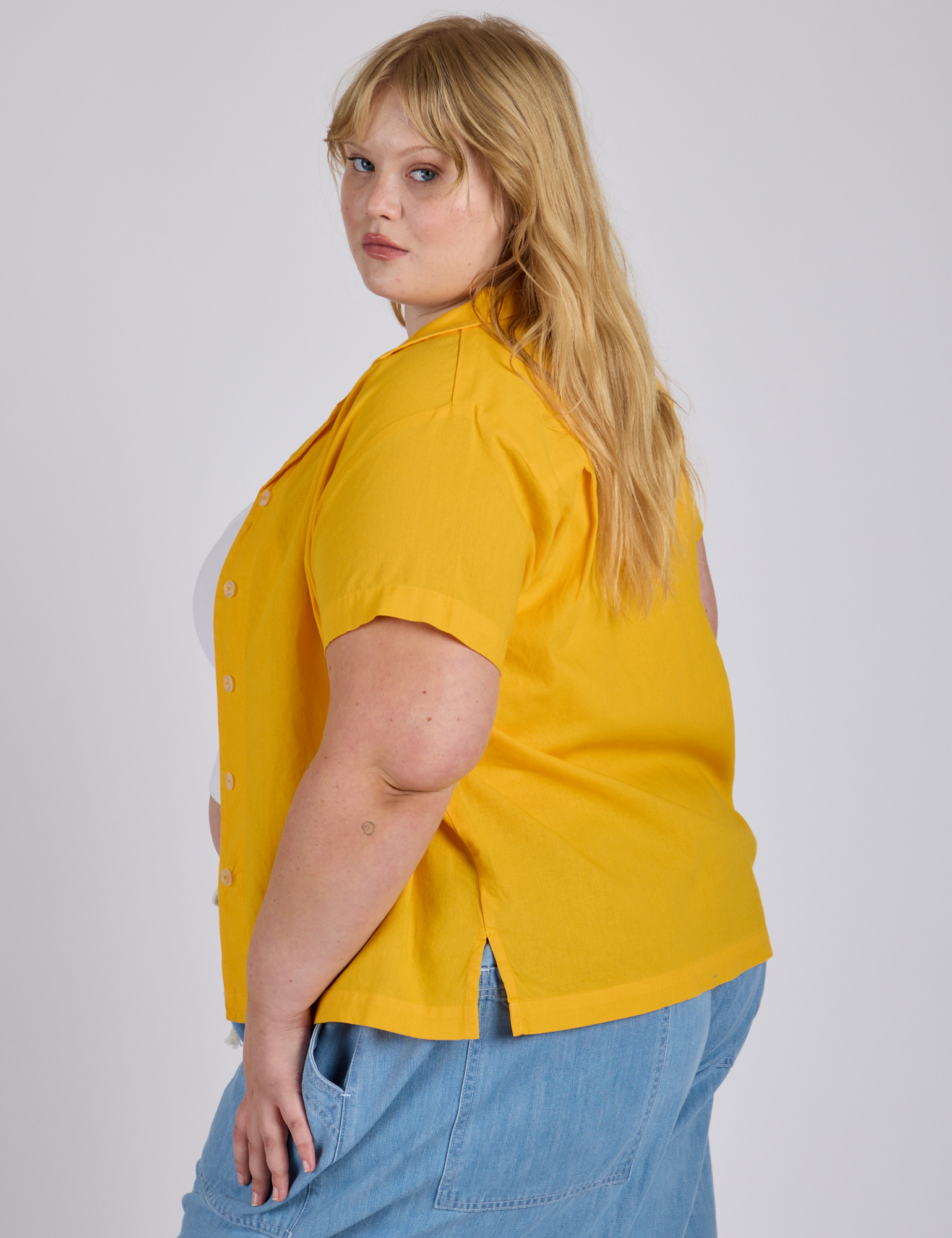 Pantry Button-Up - Sunshine Yellow