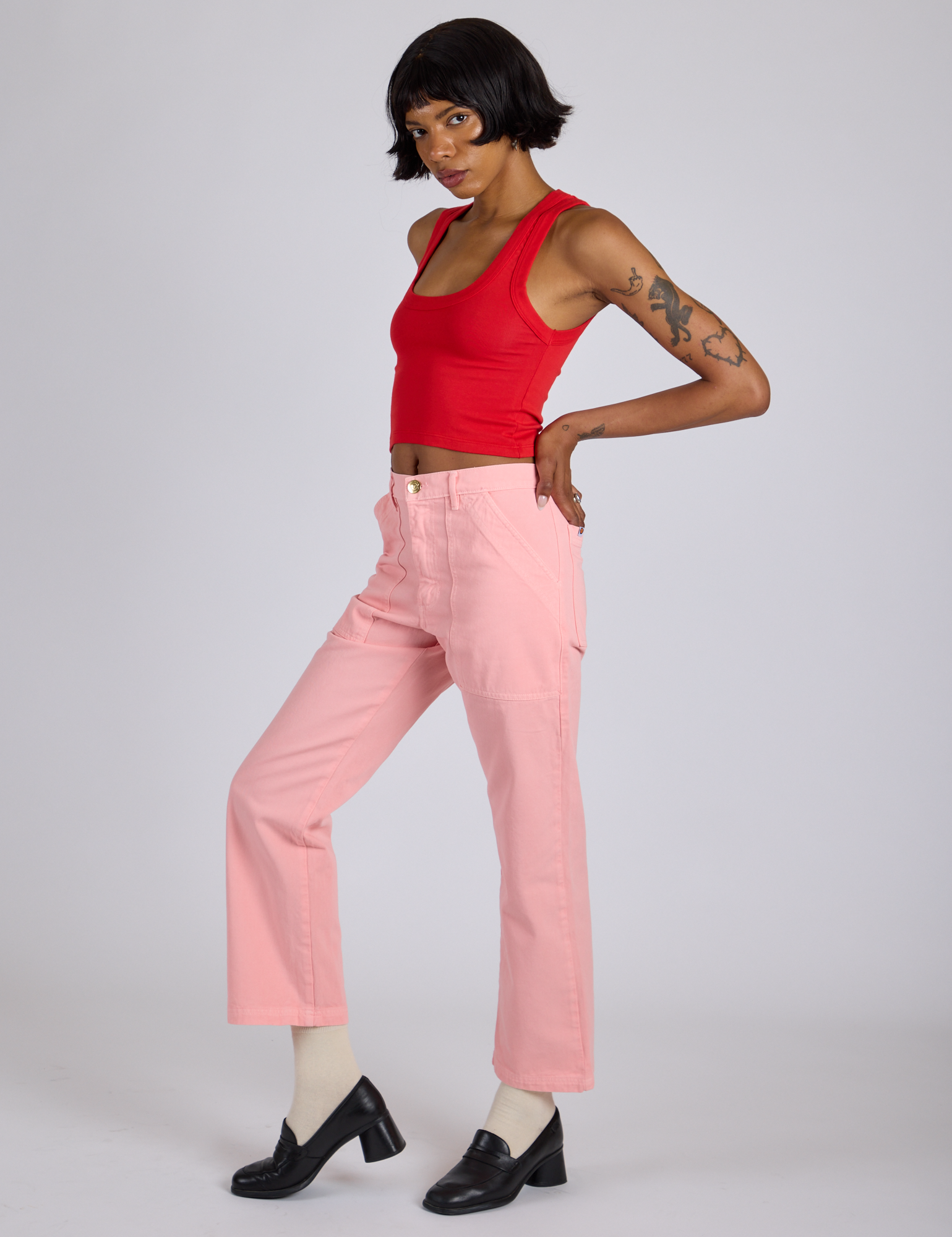 Work Pants - Baby Pink