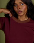 Vintage Ringer Tee - Red Wine
