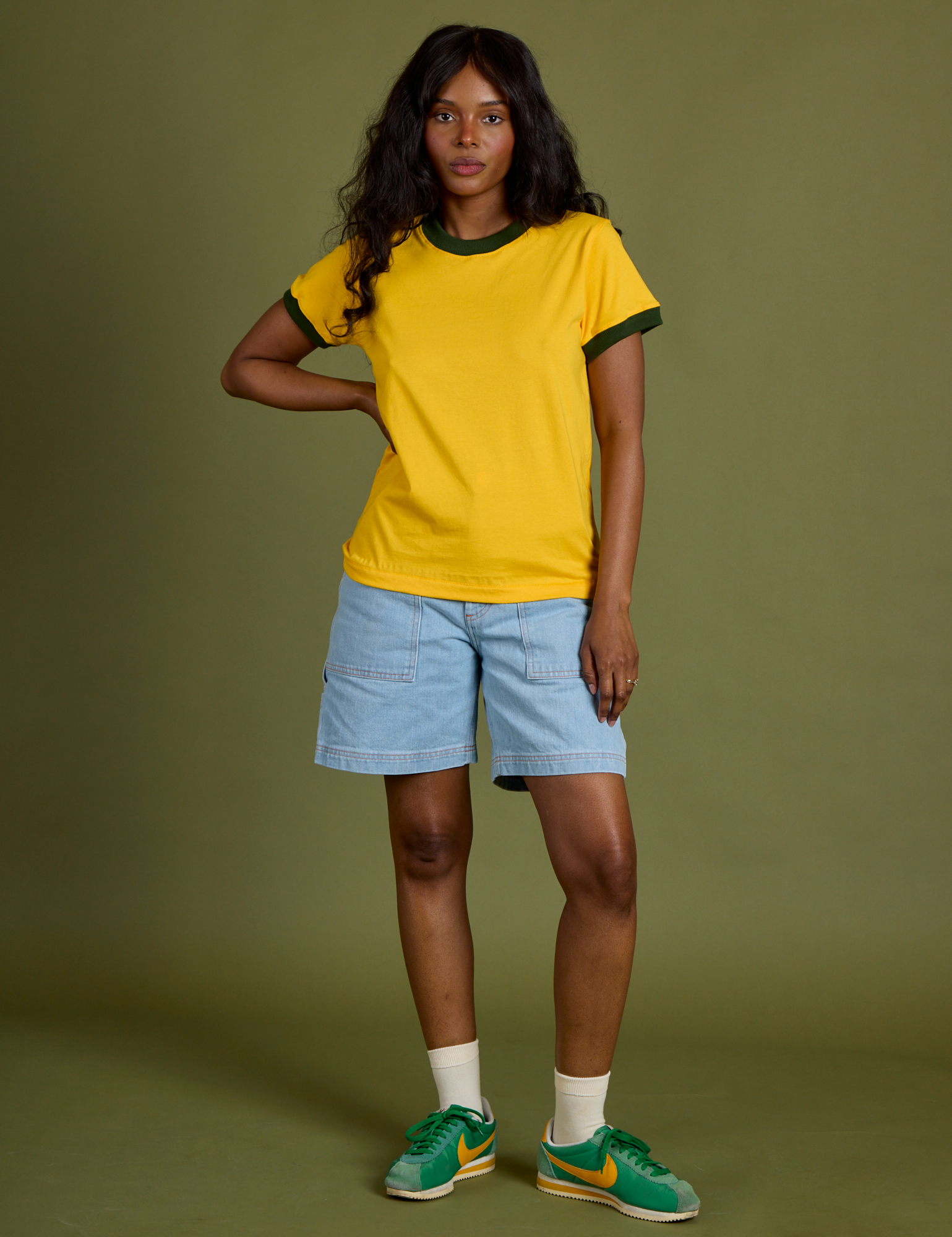 Vintage Ringer Tee - Sunshine Yellow