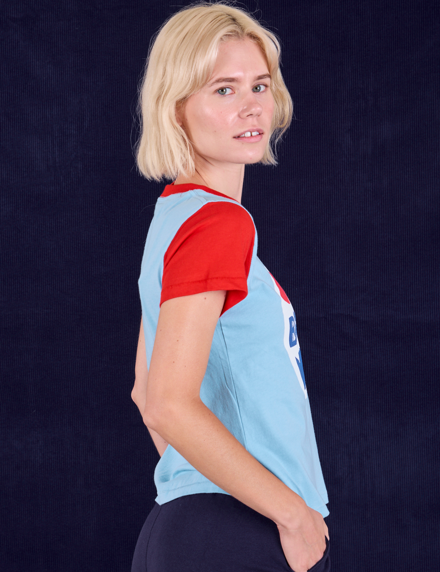 Vintage Tee in Cola side view on Madeline