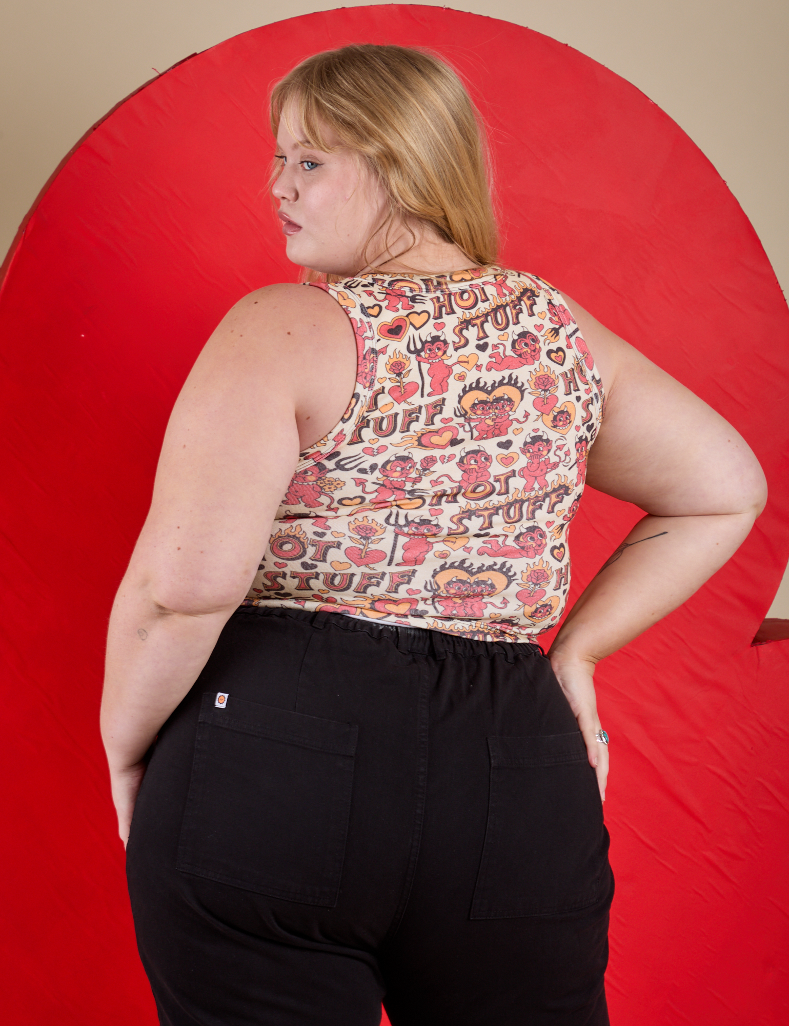 Cropped Tank Top - Hot Stuff Print – BIG BUD PRESS