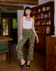 Work Pants in Kitchen Collection and Cropped Tank in Vintage Tee White on Alex