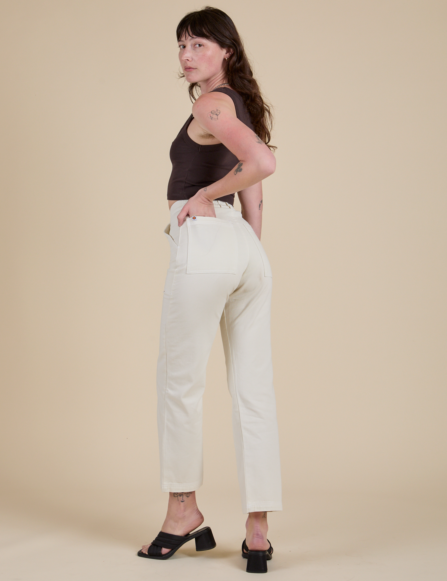 Work Pants - Vintage Tee White