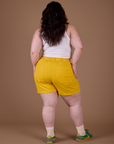 Classic Work Shorts in Sunshine Yellow back view on Ashley