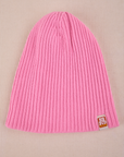 Ribbed Beanie in Bubblegum Pink