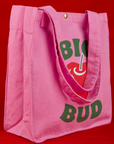 Angled front view of Bodega Shopper Tote in Cherry