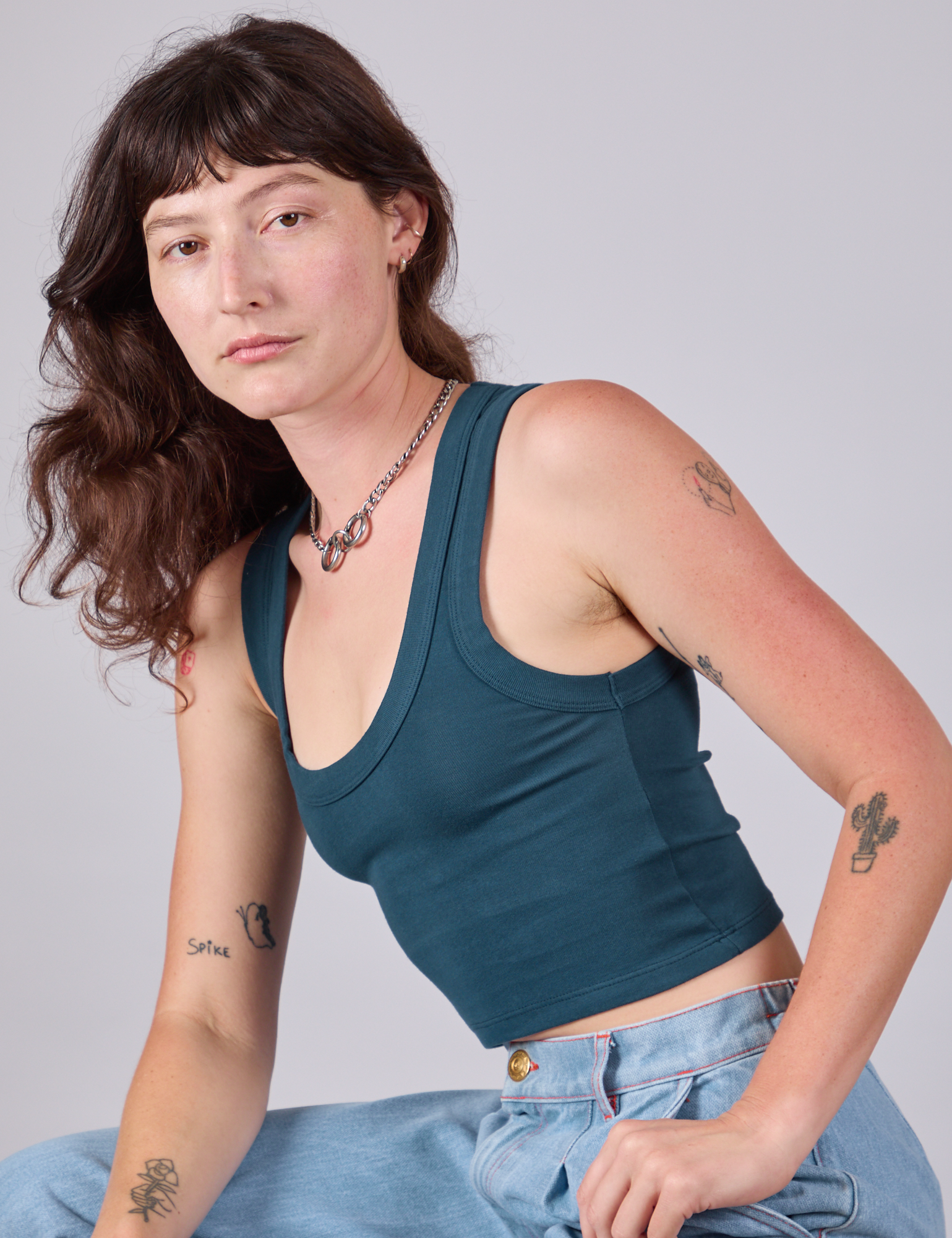 Cropped Tank Top - Lagoon – BIG BUD PRESS