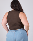 Cropped Tank Top in Espresso Brown back view on Ashley