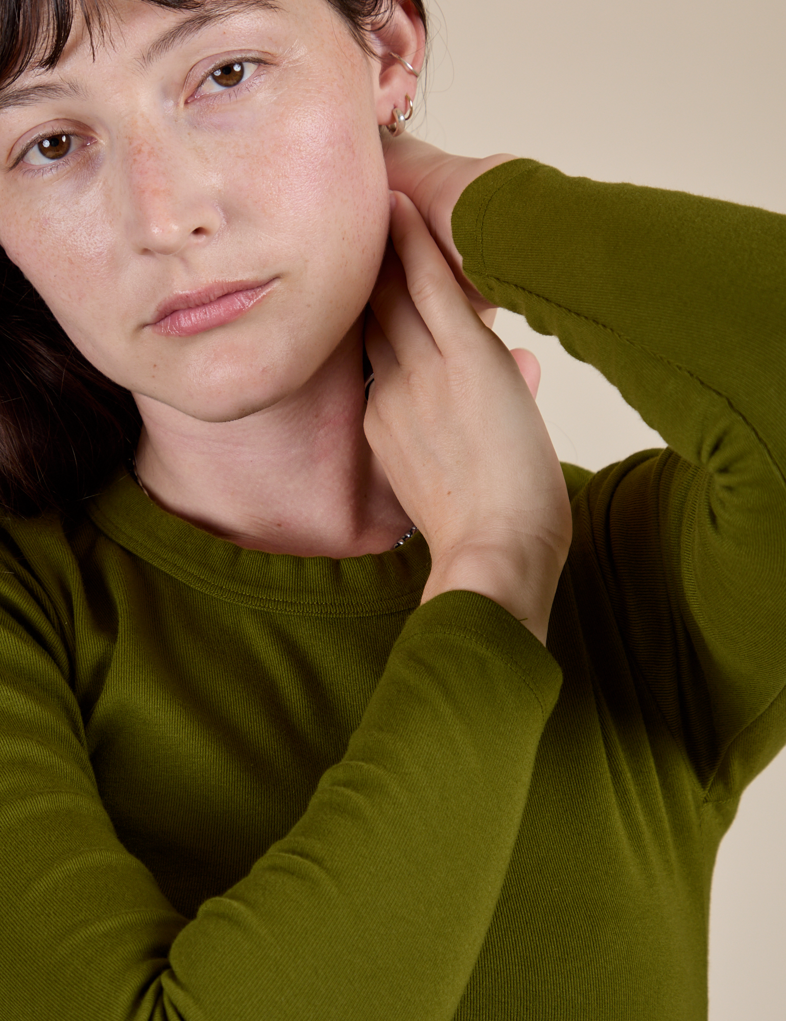 Long Sleeve Baby Tee - Summer Olive