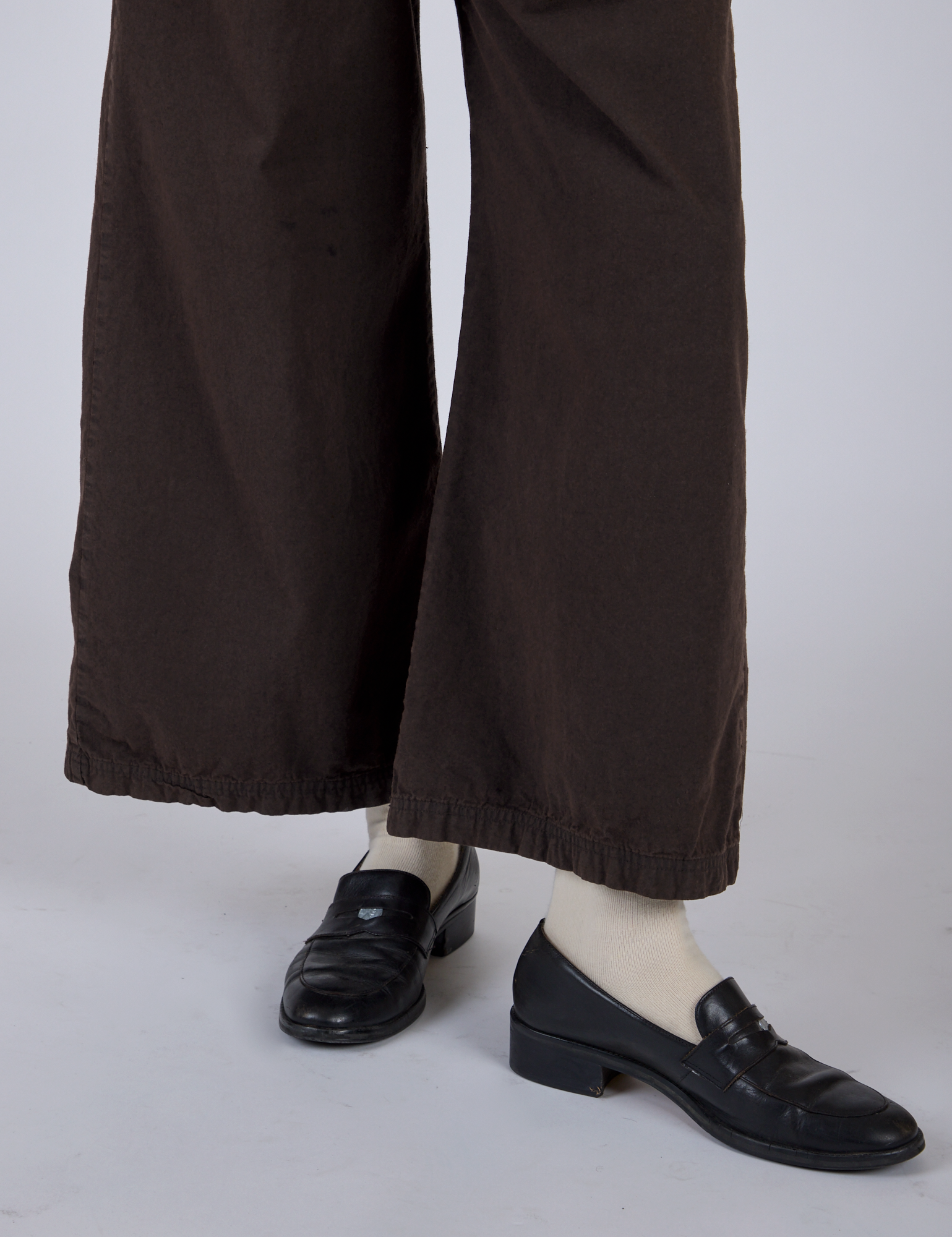 Pleated Pull-On Pants - Espresso Brown