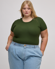 Baby Tee in Evergreen on Juliet