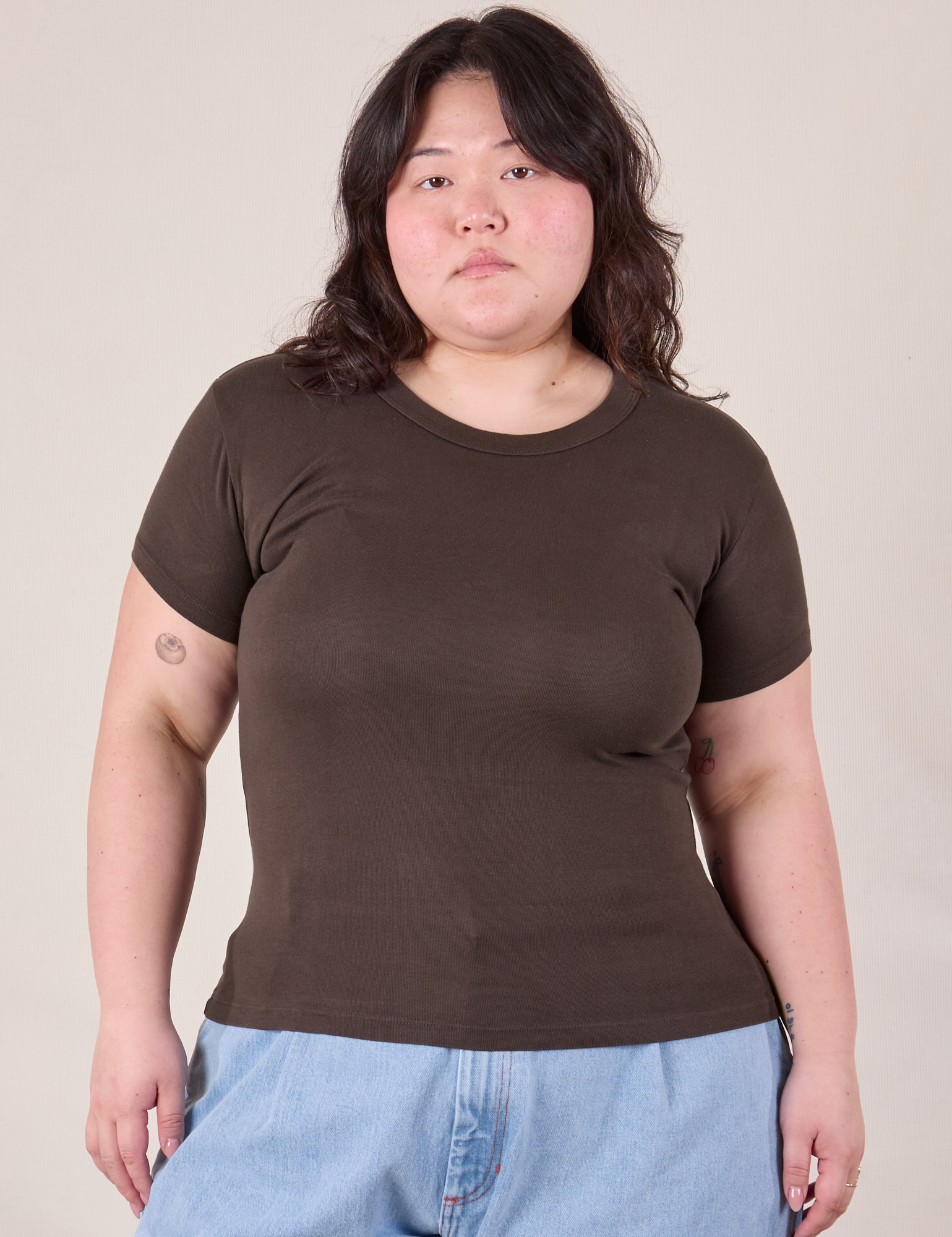 Baby Tee in Espresso Brown on Ashley