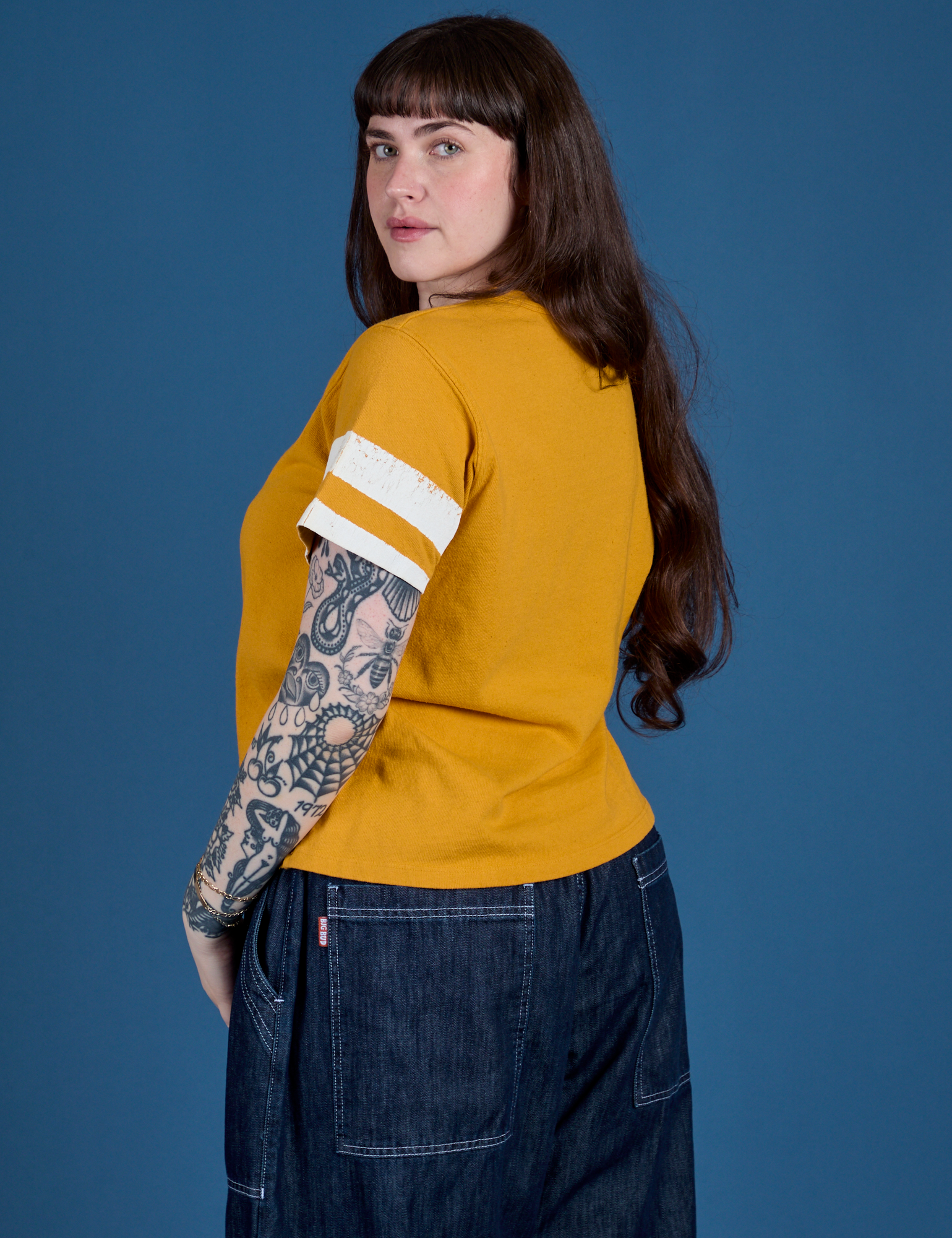Painted Burly Tee - Mustard Yellow