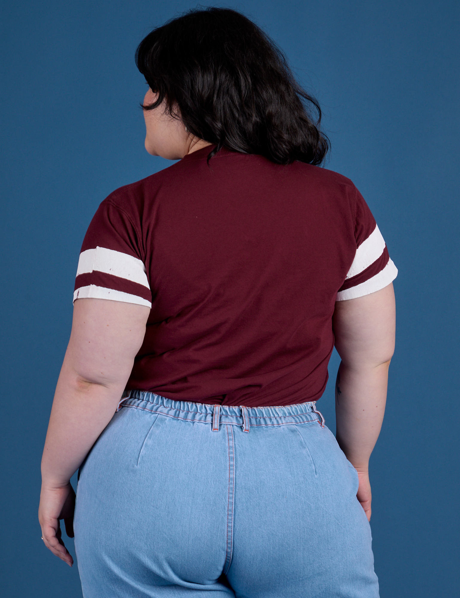 Painted Vintage Tee - Red Wine