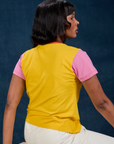 Vintage Tee in Bubblegum back view on Kandia