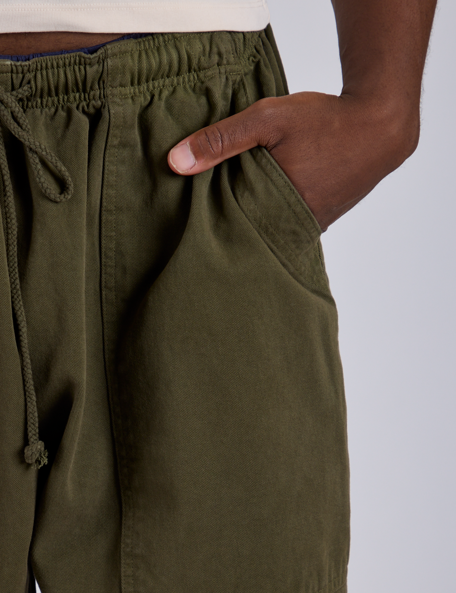 Drawstring Shorts - Surplus Green