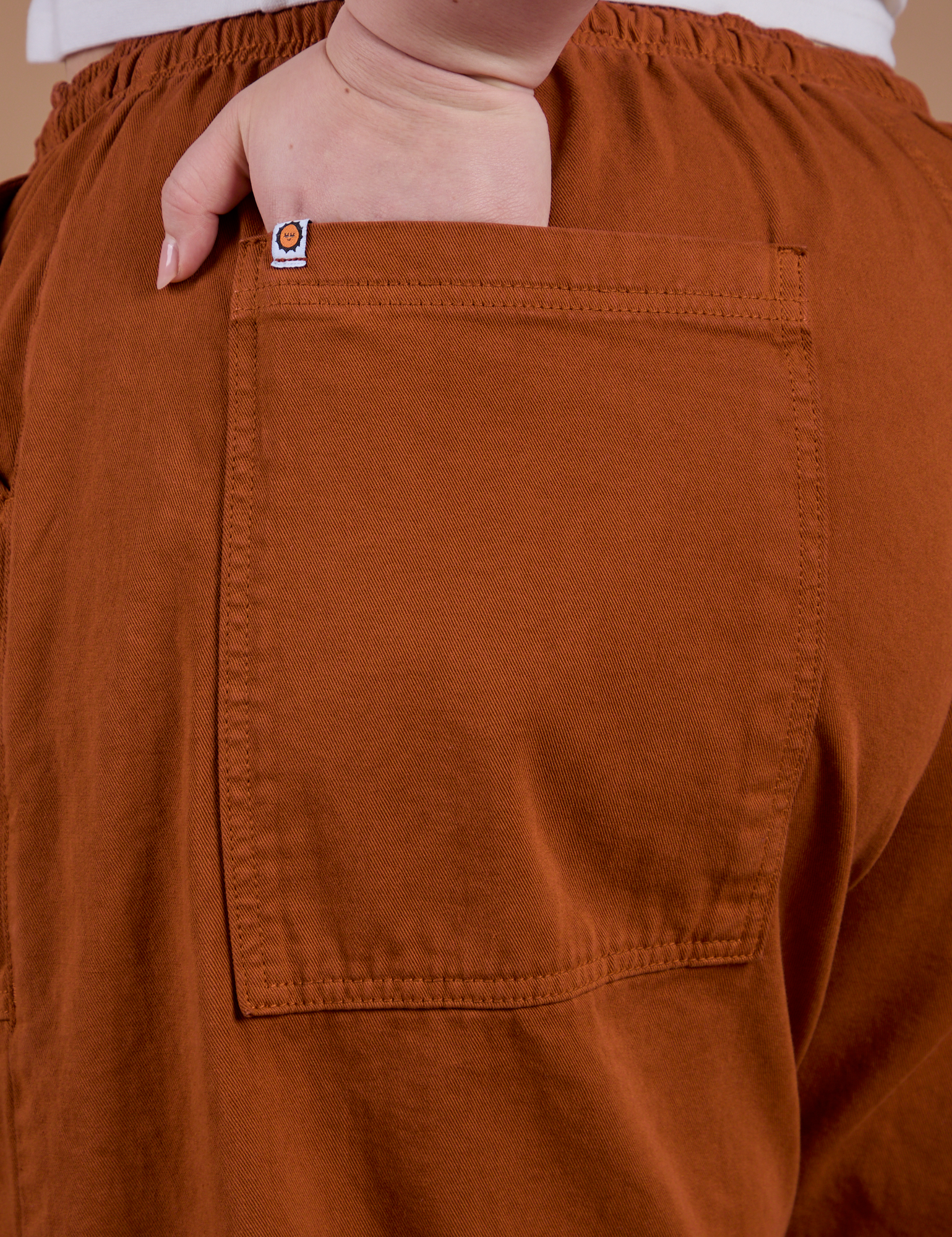 Drop Pocket Cargo Pants - Burnt Terracotta