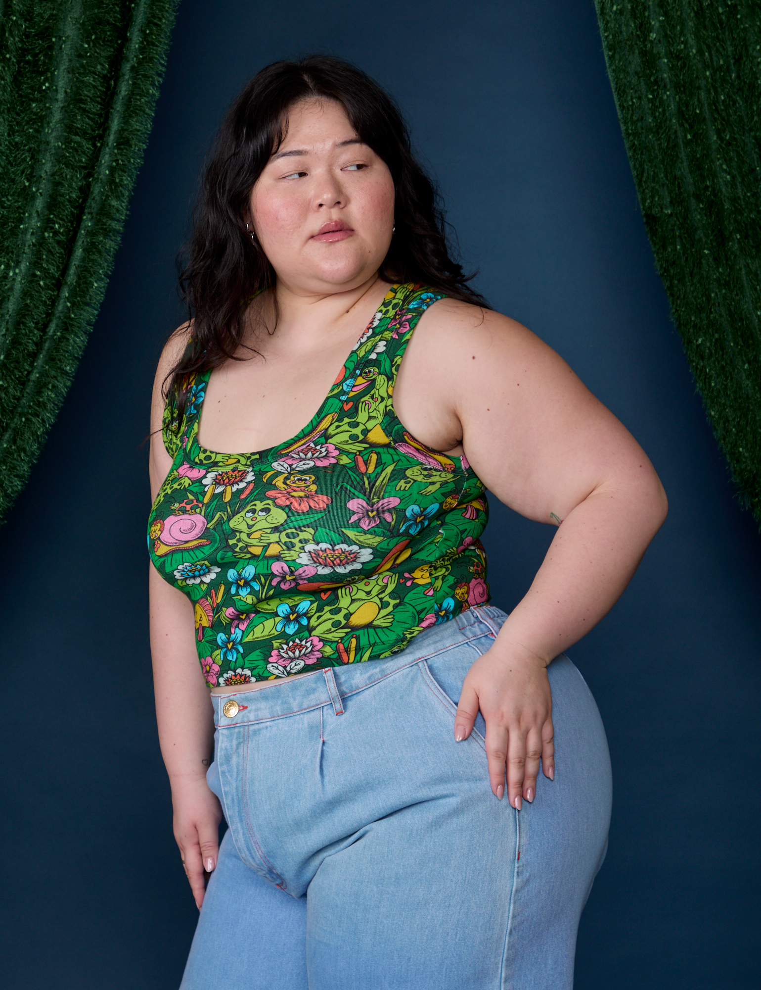 Cropped Tank Top - Pond Party