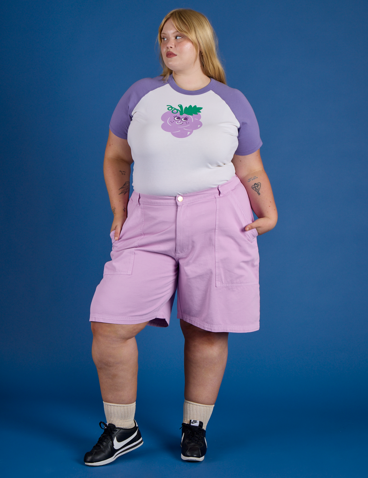Produce Raglan Tee in Grape on Juliet
