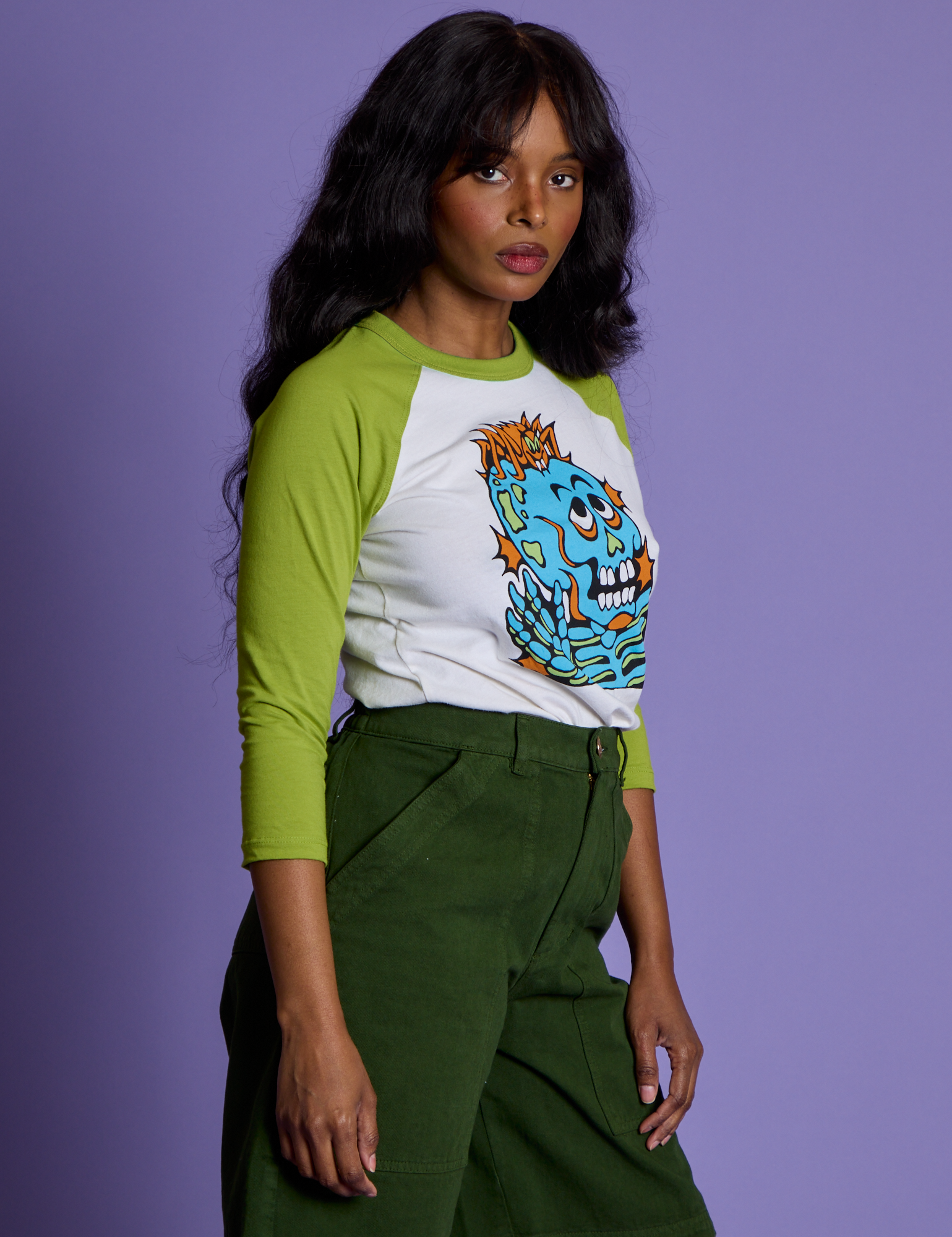 *PRE-ORDER* Halloween Raglan Tee - Skeleton