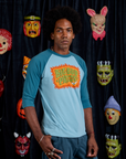 Raglan Tee in Haunted BBP angled view on Jerrod
