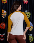 Raglan Tee in Frankenstein back view on Alex