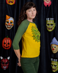 Raglan Tee in Creature side view on Alex