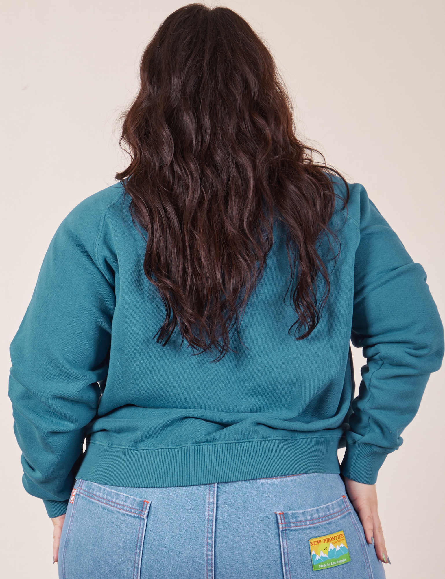 Back view of Heavyweight Crew in Marine Blue on Ashley