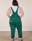 Back view of Original Overalls in Mono Hunter Green worn by Ashley