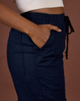 TRY-A-STYLE TUESDAY - Linen Action Pants - Navy Blue *FINAL SALE*