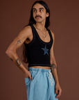 Icon Cropped Tank - Black Star