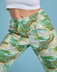Printed Action Pants - Ocean & Sky