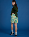 Longline Work Shorts - Spring Quilt Print