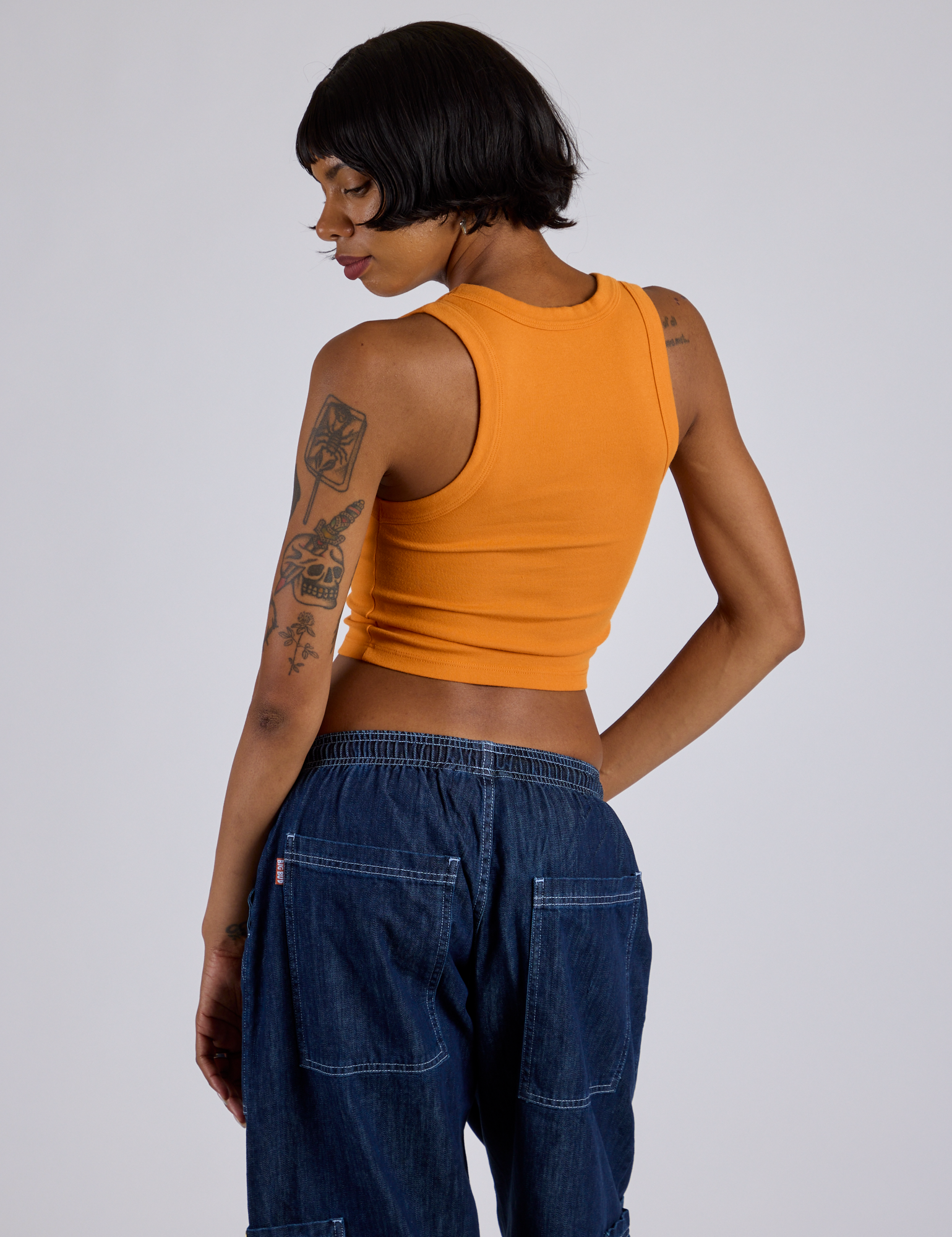 Cropped Tank Top - Creamsicle Orange