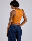 Cropped Tank Top - Creamsicle Orange