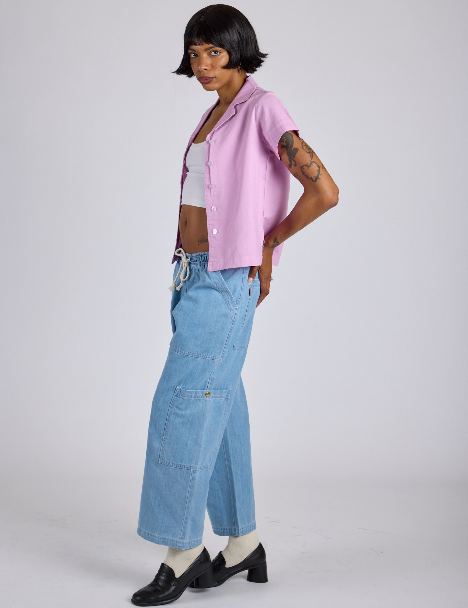 Pantry Button-Up - Lilac Purple