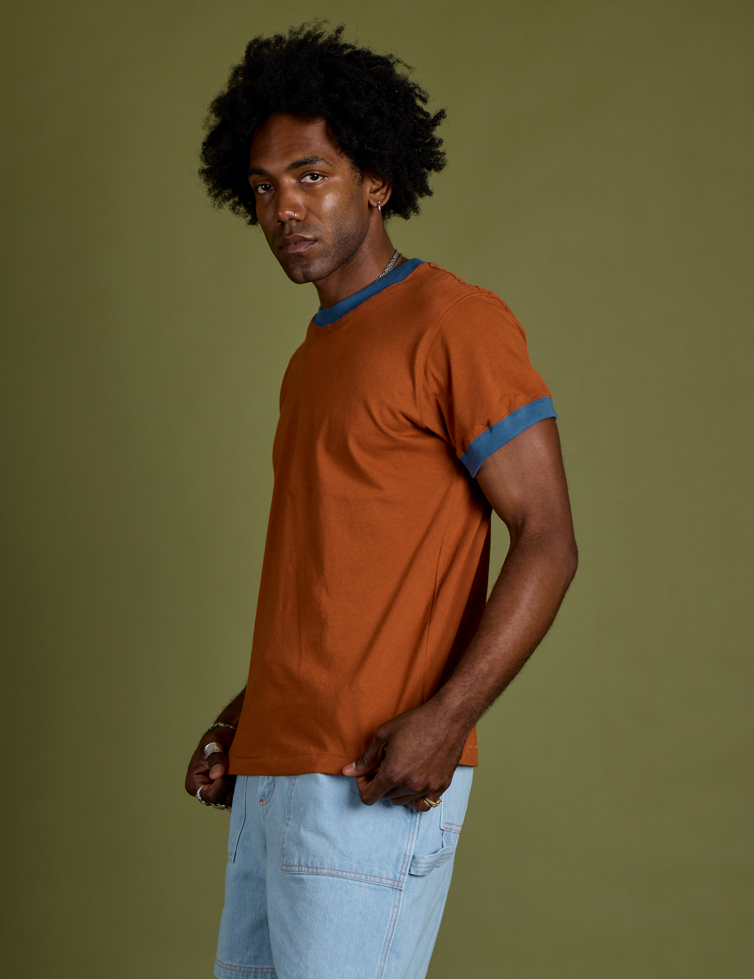 Vintage Ringer Tee - Burnt Terracotta