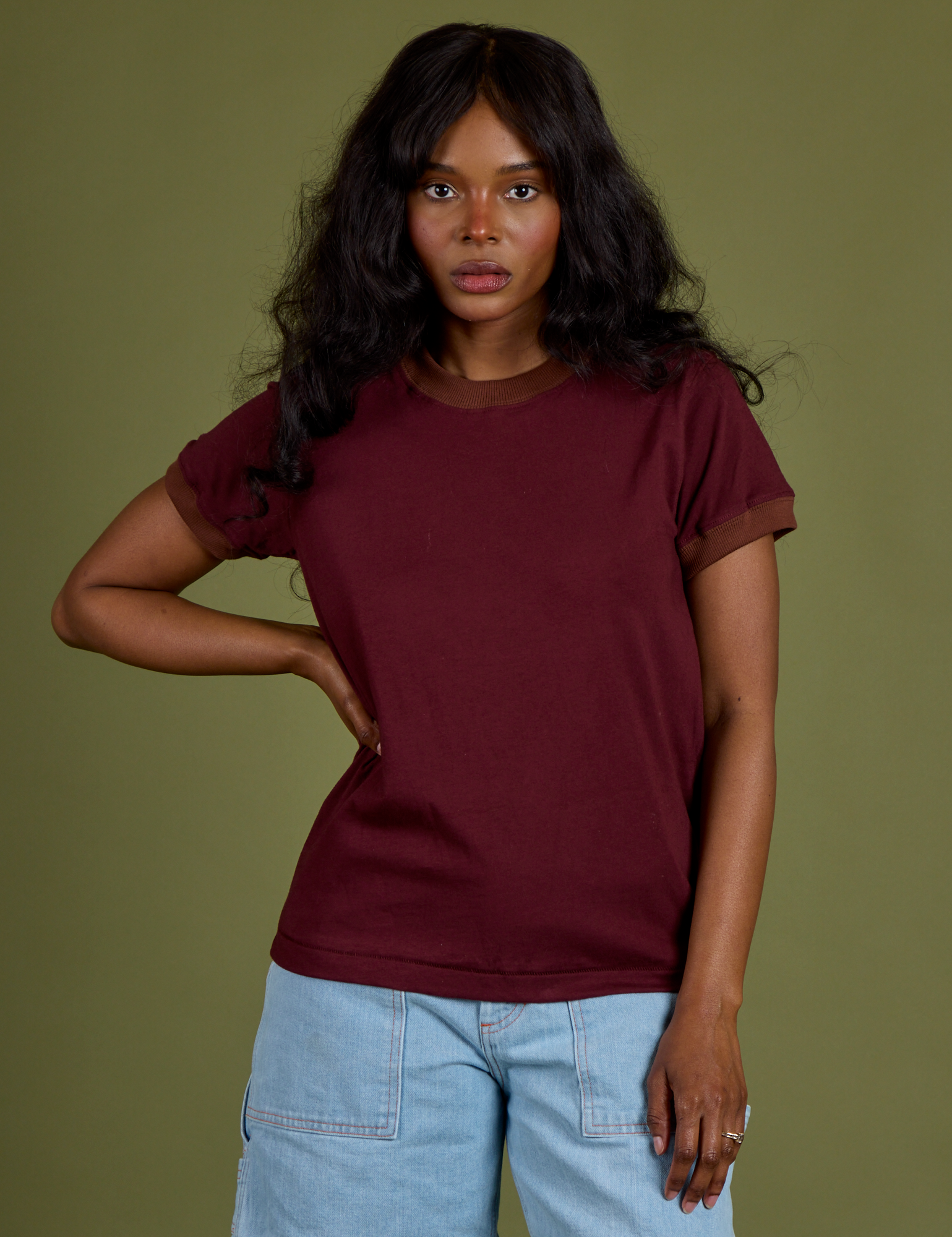 Vintage Ringer Tee - Red Wine