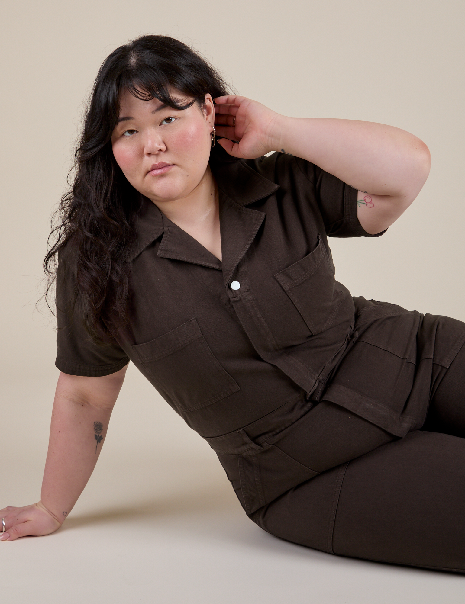Short Sleeve Jumpsuit - Espresso Brown – BIG BUD PRESS