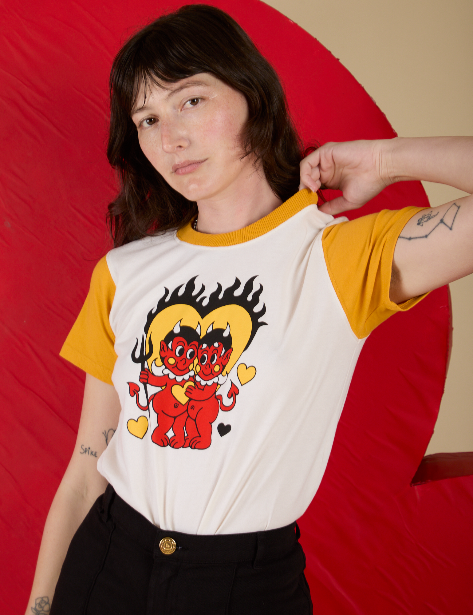 Vintage Tee in Devil Lovers on Alex
