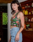 Cropped Tank Top in Kitchen Collection side view on Alex
